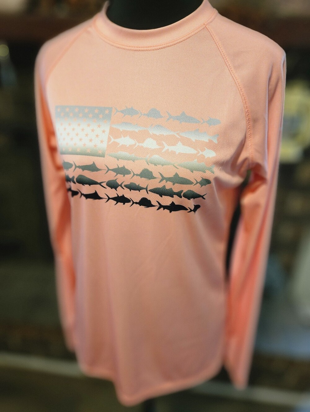 Light Pink (Salmon) Long Sleeve Rash Guard - Picture 1 of 4